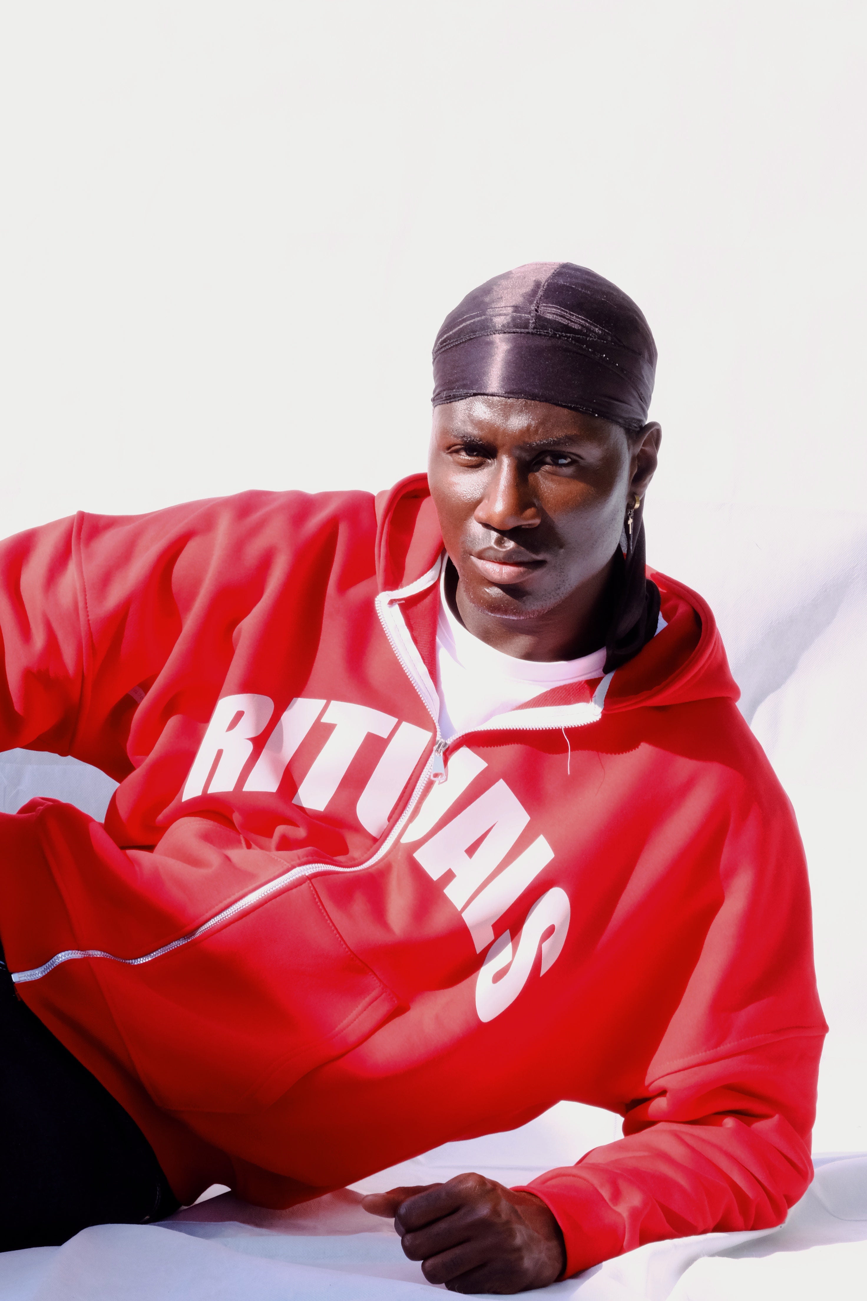 Rituals Red Zip Hoodie Men