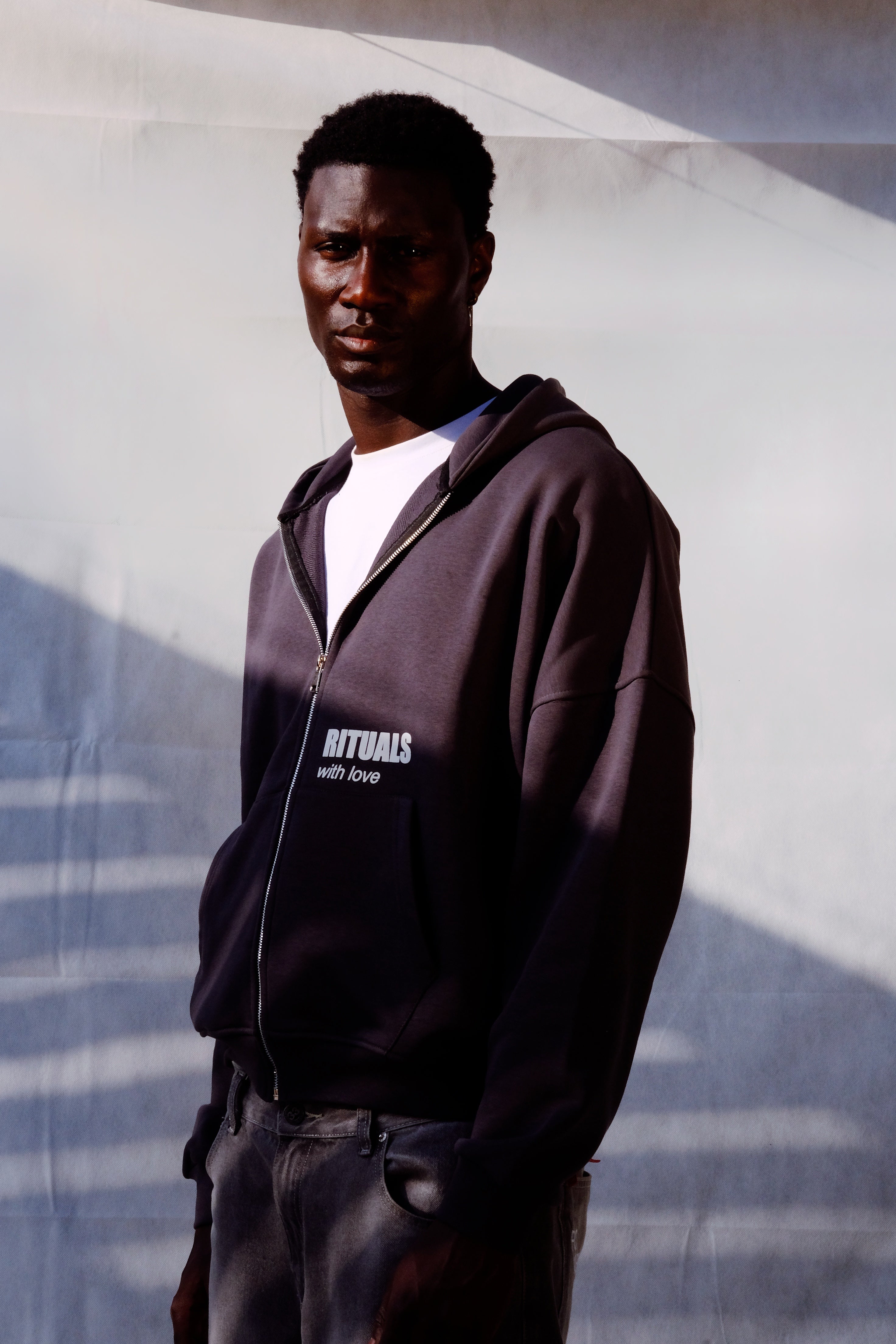 Rituals Grey Zip Hoodie Men