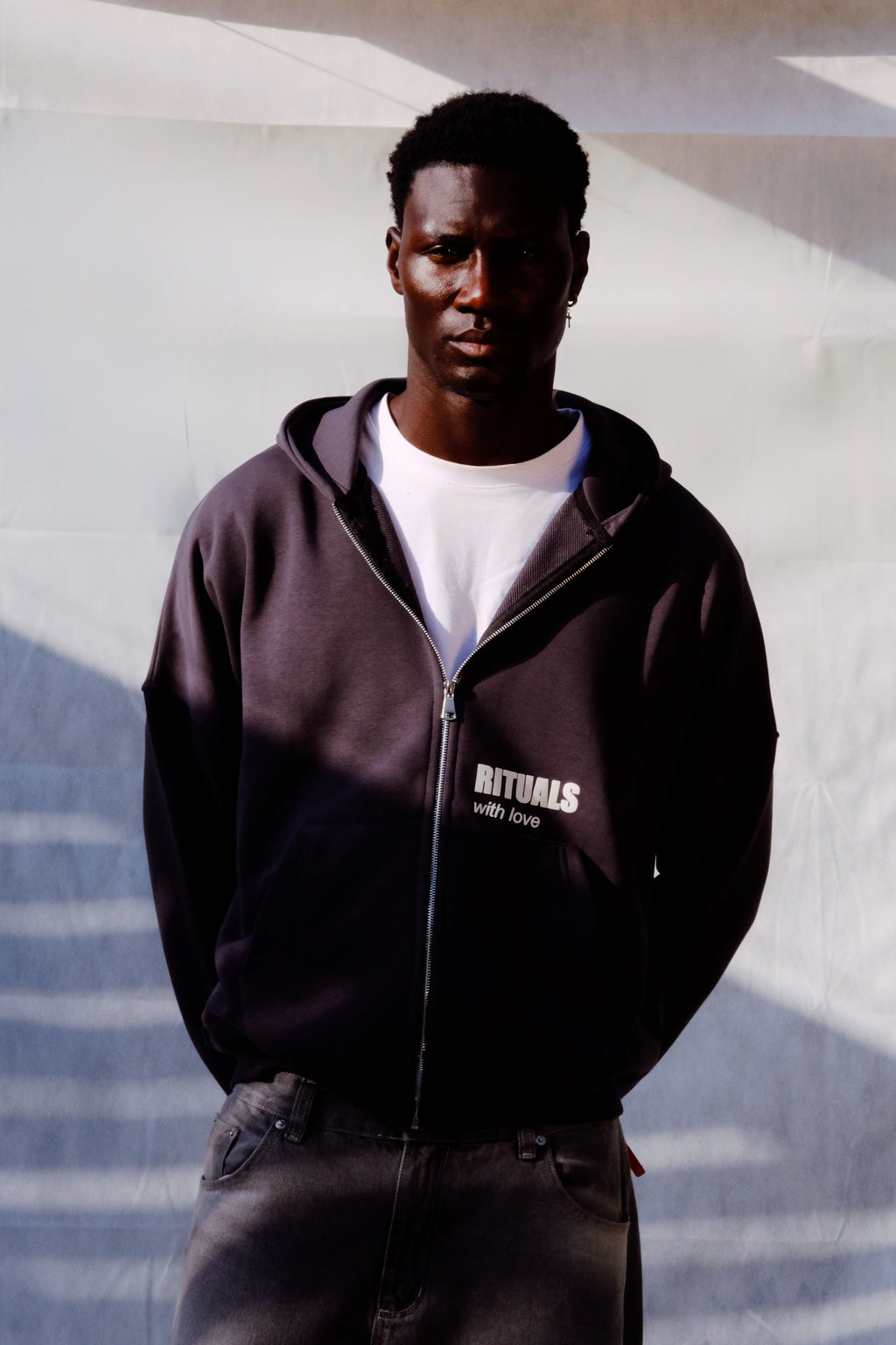 Rituals Grey Zip Hoodie Men