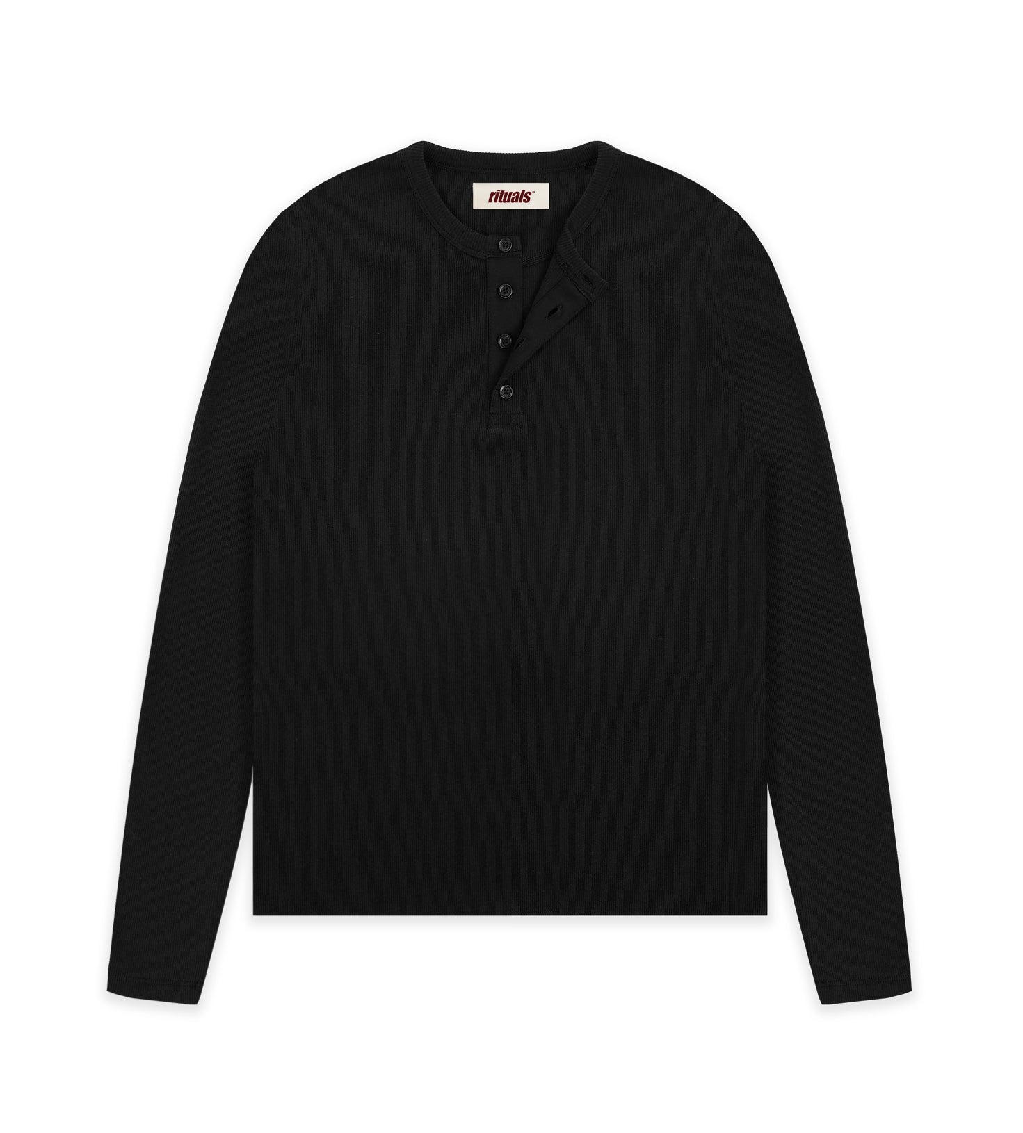 Rituals Black Henley Shirt "Pre-order"
